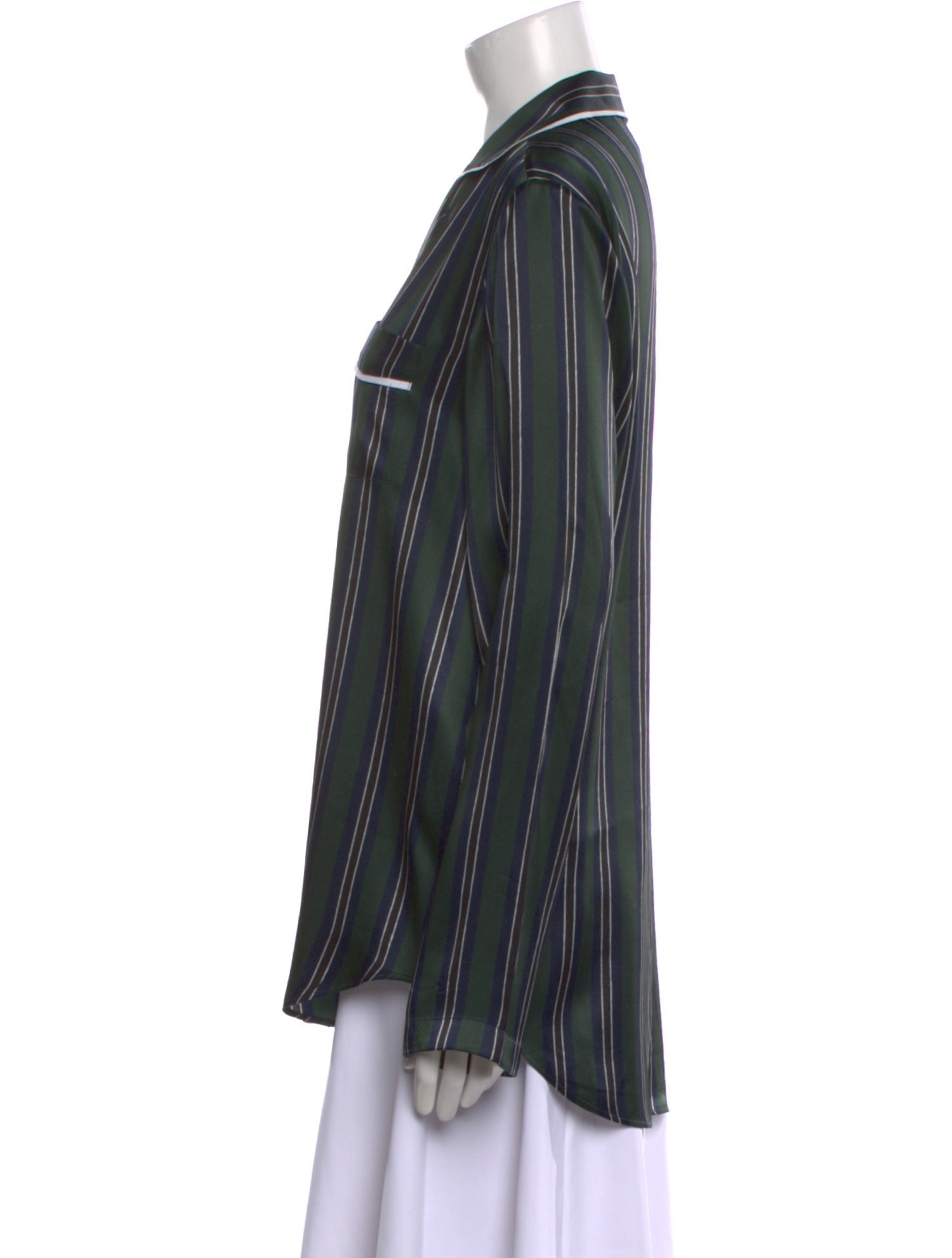 Loewe Silk Striped Button-Up Top