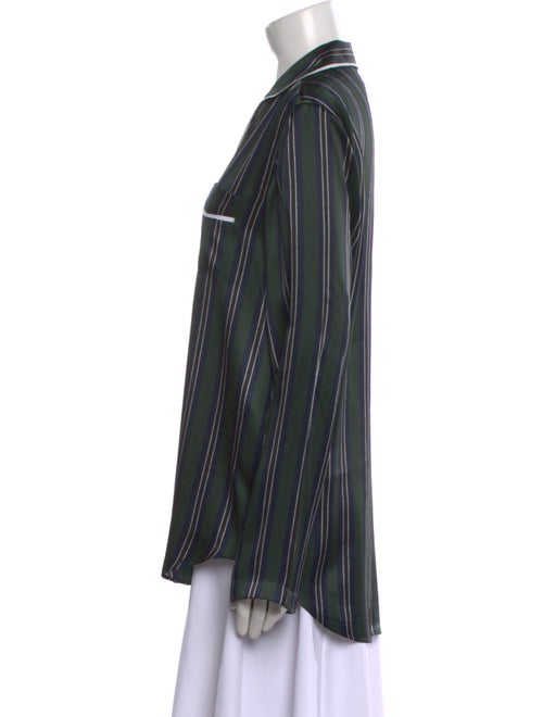 Loewe Silk Striped Button-Up Top