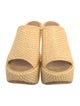 Loewe Straw Leather Trim Embellishment Slides