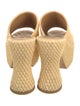 Loewe Straw Leather Trim Embellishment Slides