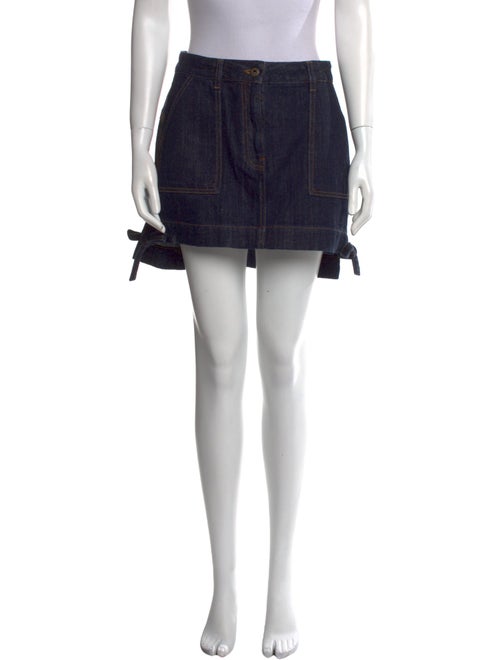 Loewe Denim Anagram Mini Skirt