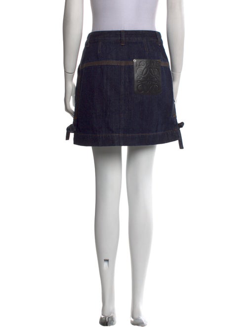 Loewe Denim Anagram Mini Skirt