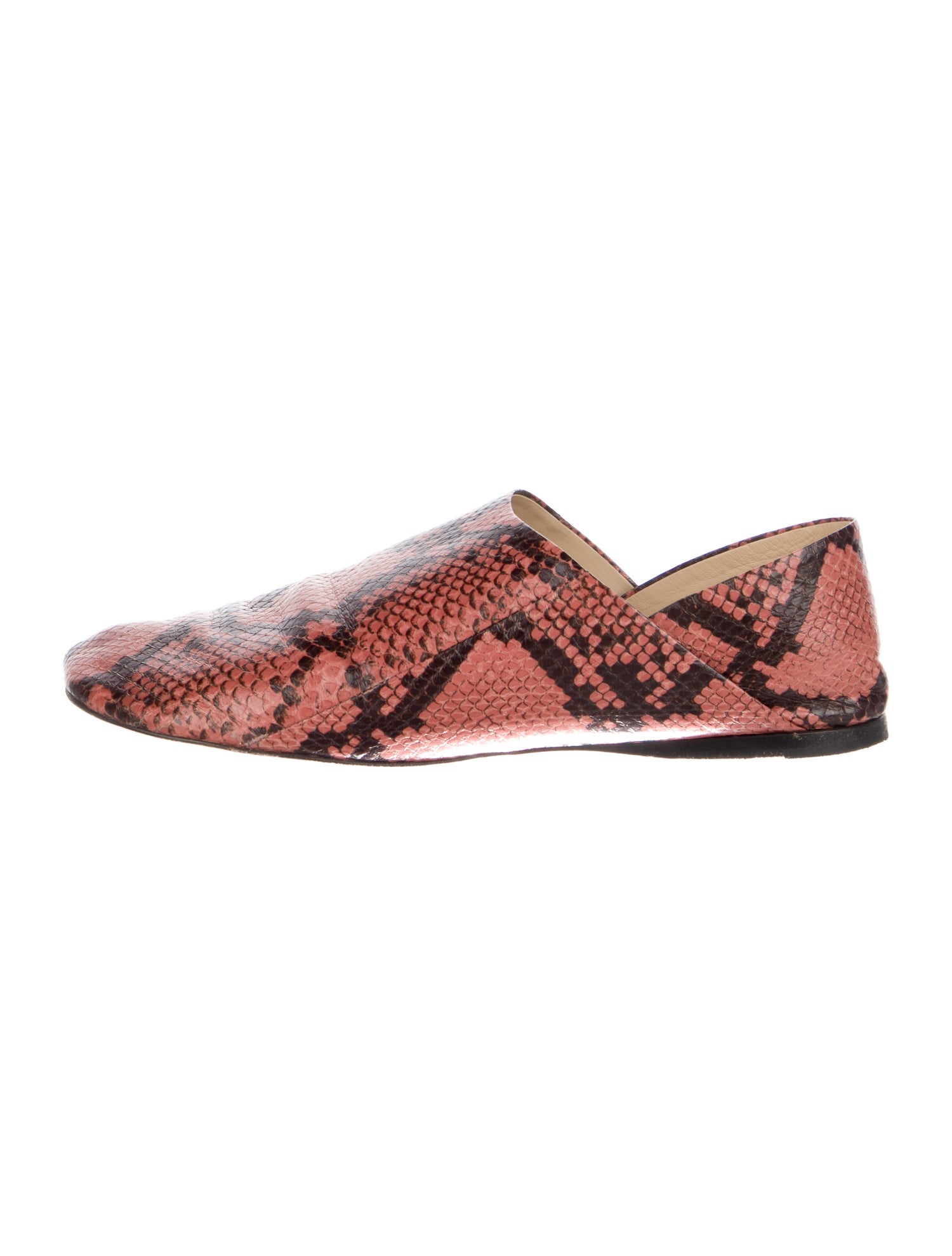 Loewe Embossed Leather Animal Print Loafers