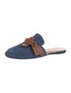 Loewe Denim Colorblock Pattern Mules