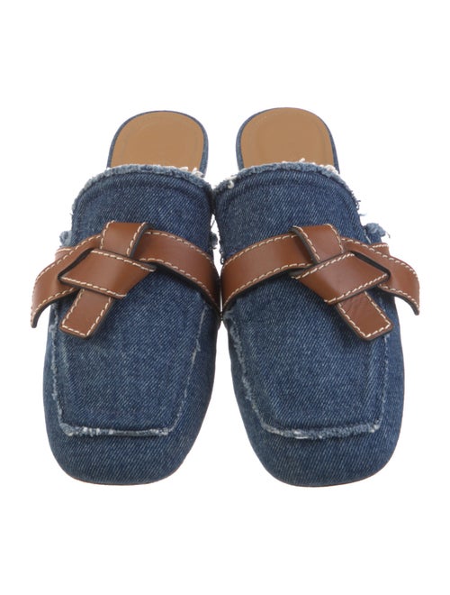 Loewe Denim Colorblock Pattern Mules