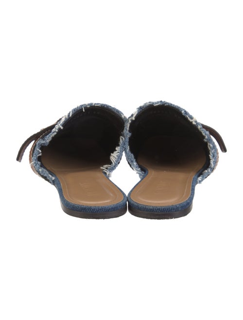 Loewe Denim Colorblock Pattern Mules