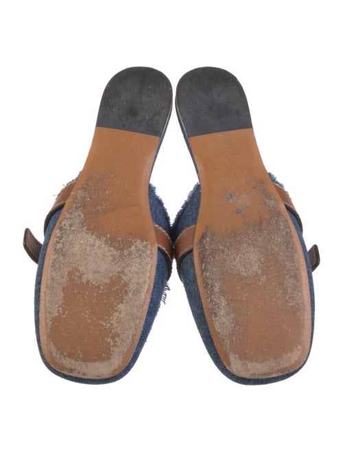 Loewe Denim Colorblock Pattern Mules