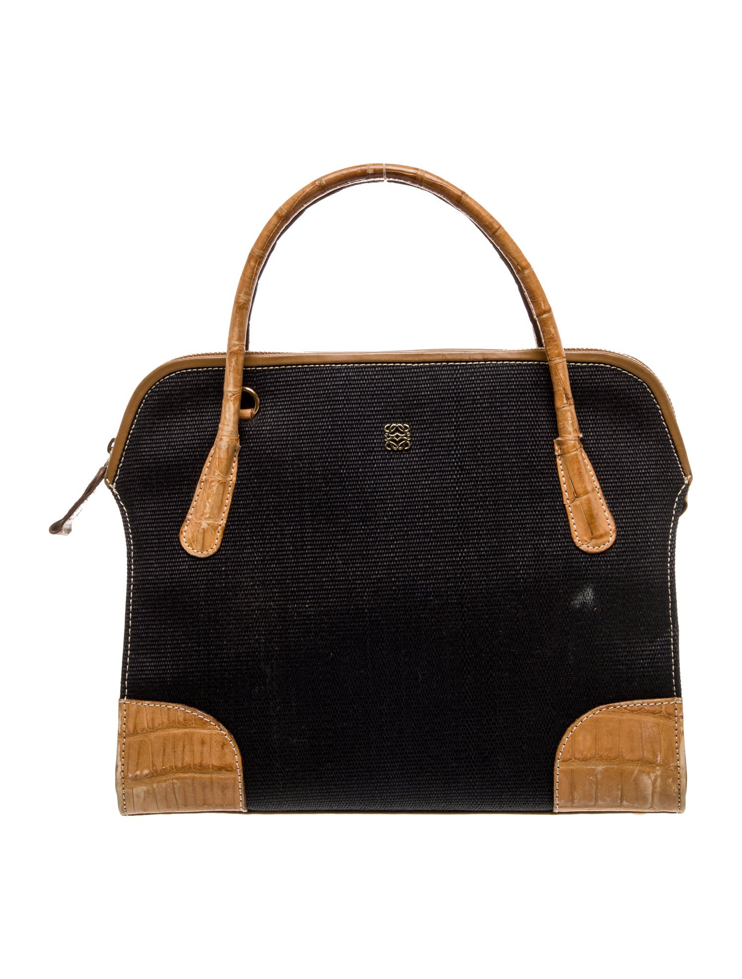 Loewe Straw Top Handle Bag Vintage