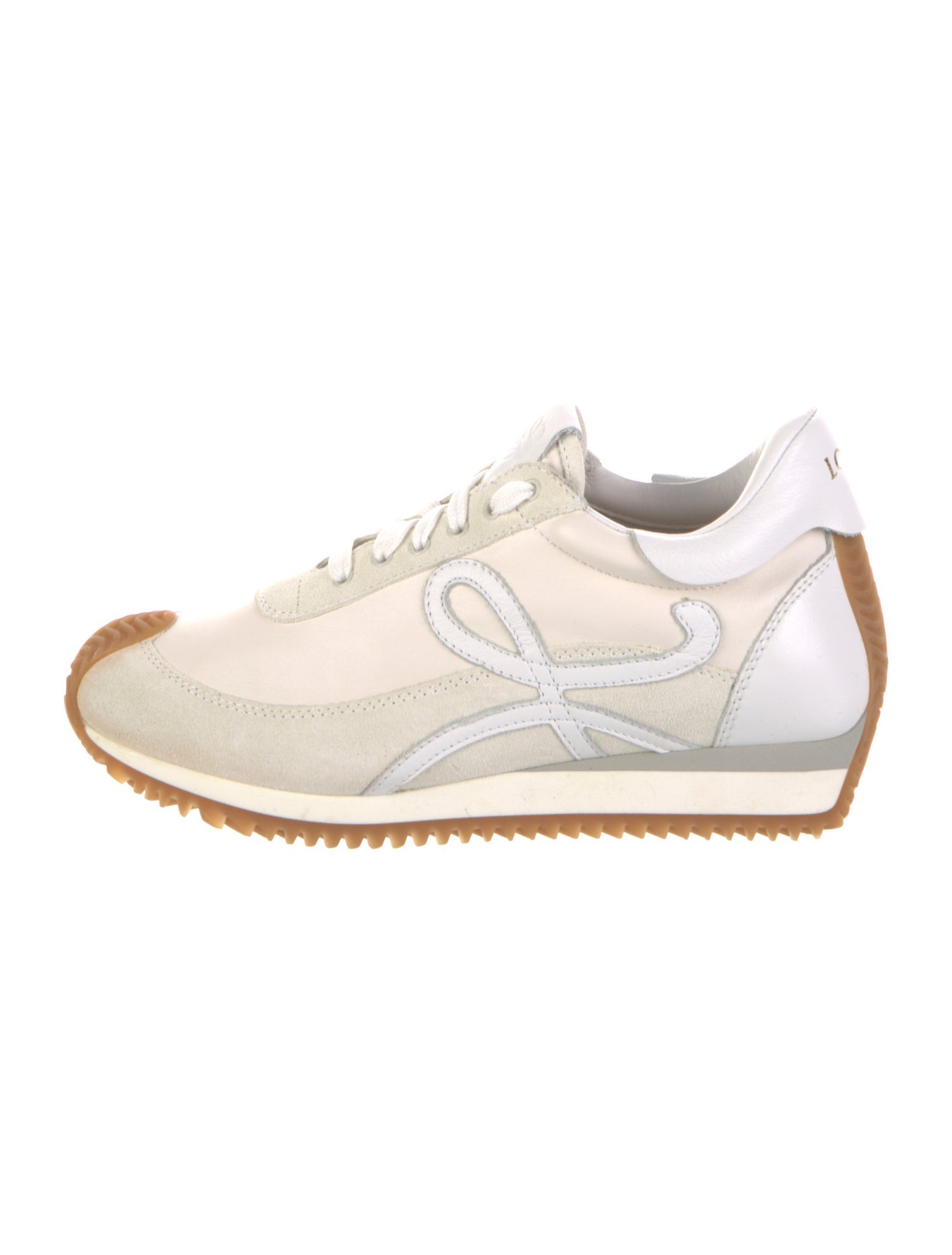 Loewe Leather Colorblock Pattern Sneakers