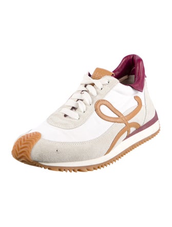 Loewe Suede Colorblock Pattern Sneakers