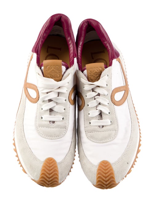 Loewe Suede Colorblock Pattern Sneakers