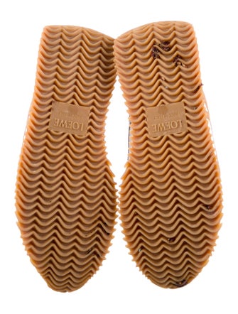 Loewe Suede Colorblock Pattern Sneakers