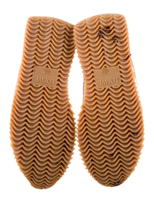 Loewe Suede Colorblock Pattern Sneakers