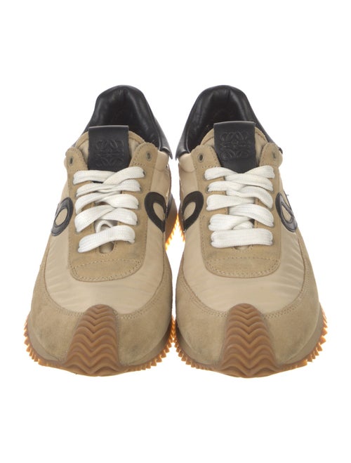 Loewe Suede Colorblock Pattern Sneakers