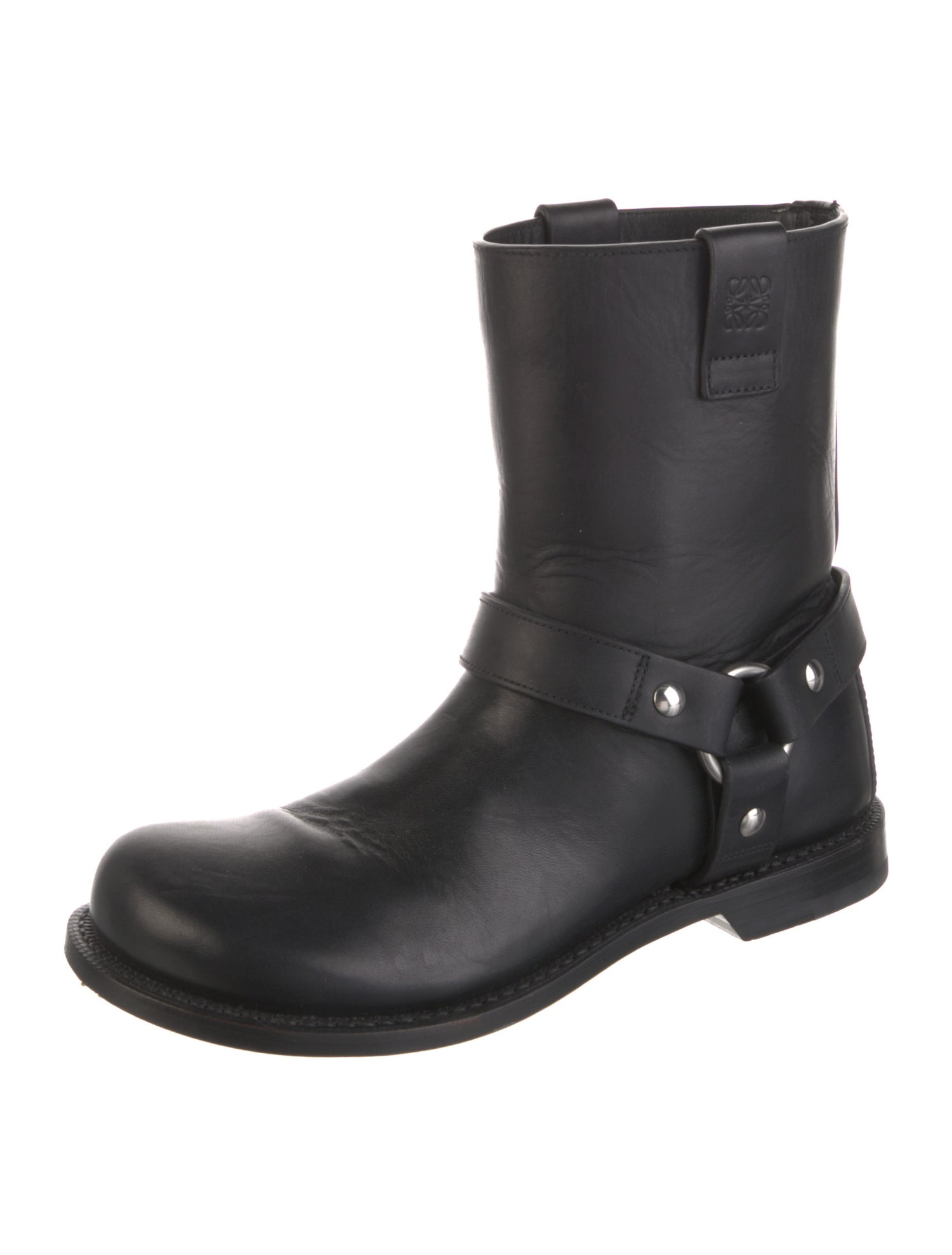 Loewe Leather Moto Boots