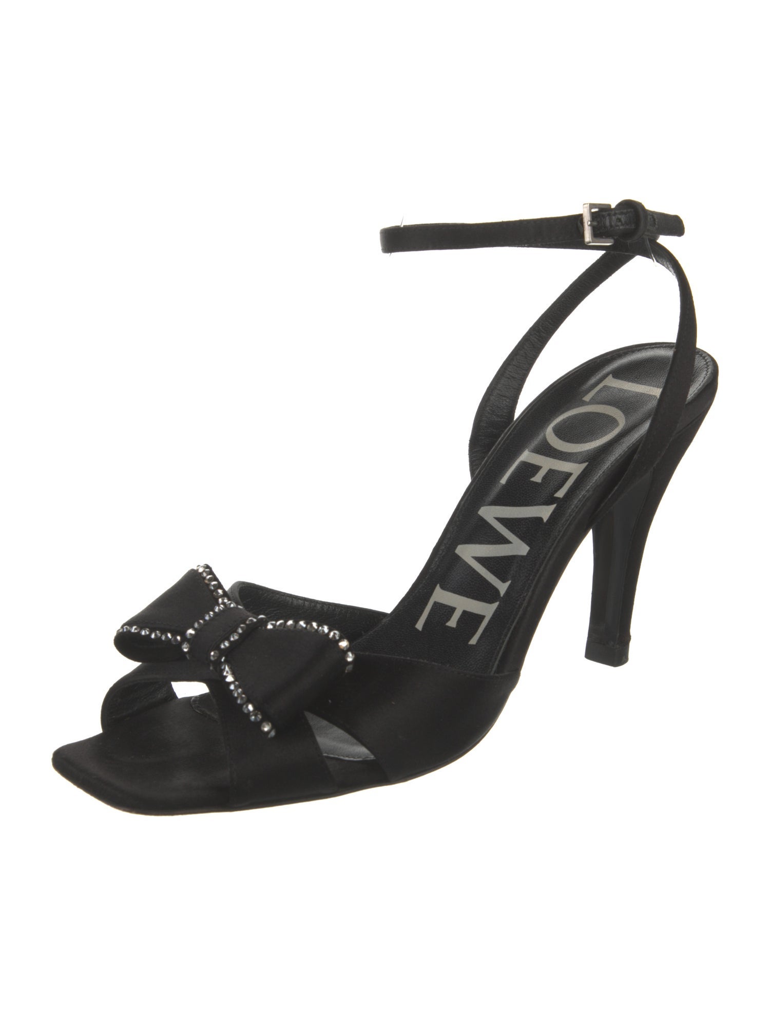 Loewe Satin Bow Accents Slingback Sandals