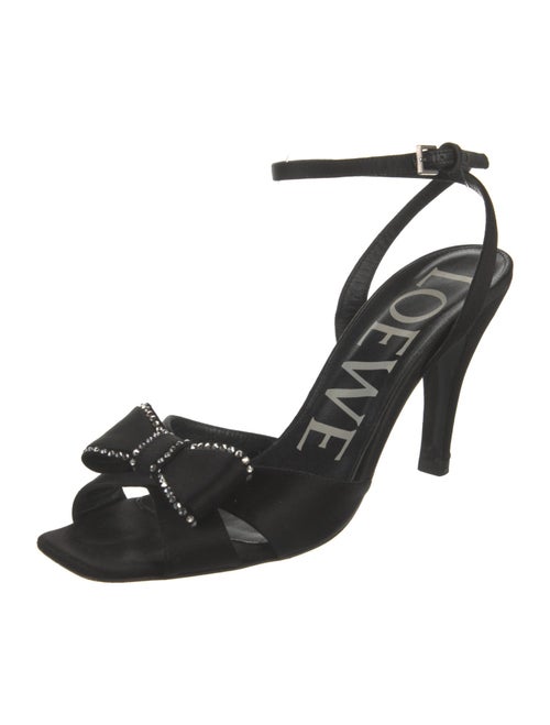 Loewe Satin Bow Accents Slingback Sandals