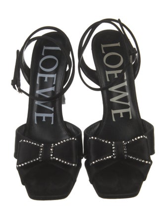 Loewe Satin Bow Accents Slingback Sandals