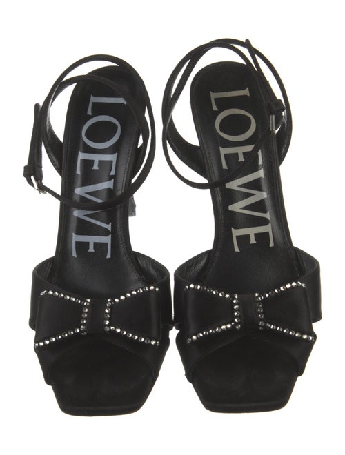 Loewe Satin Bow Accents Slingback Sandals