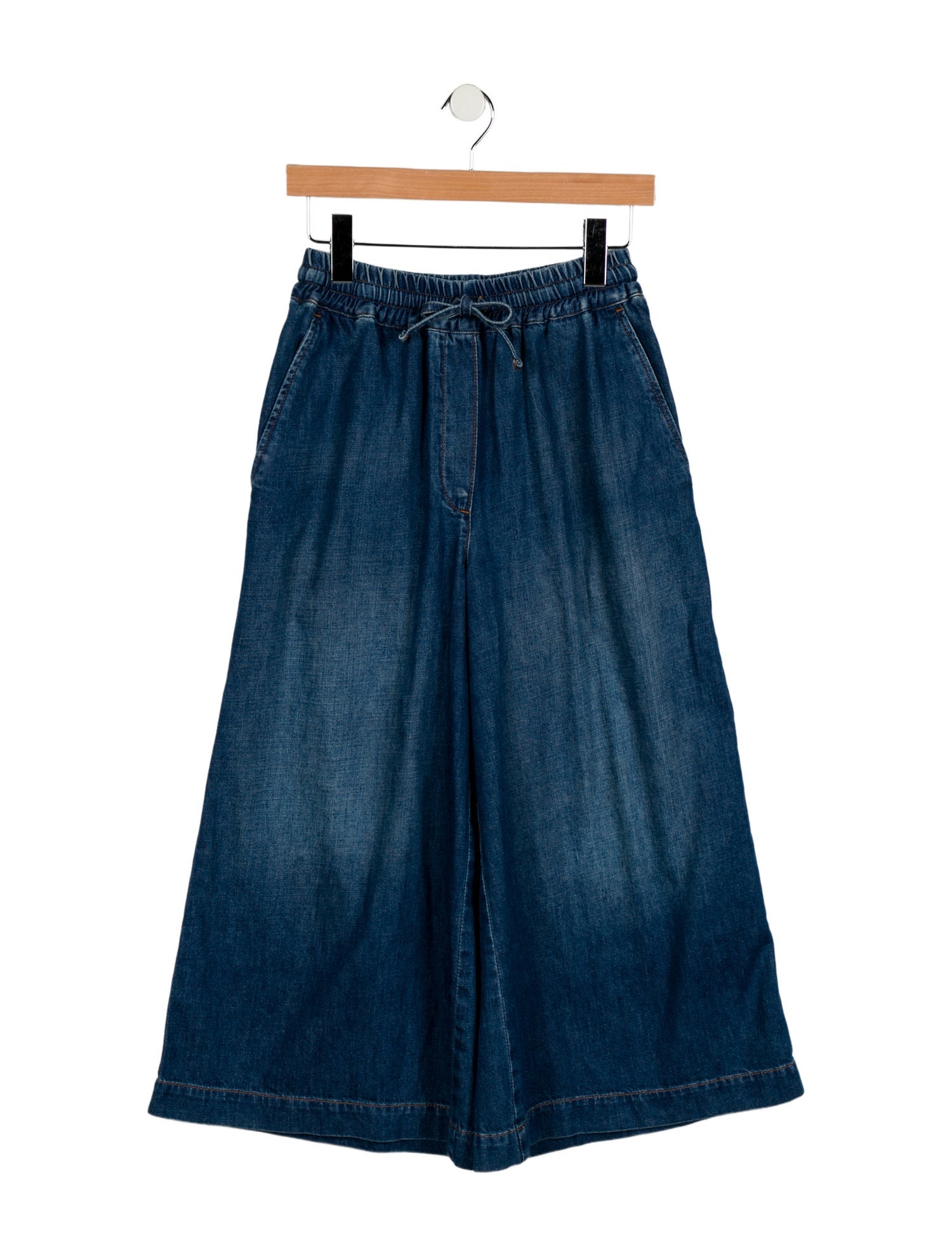 Loewe Cropped Anagram Wide Leg Jeans