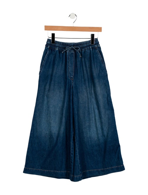 Loewe Cropped Anagram Wide Leg Jeans