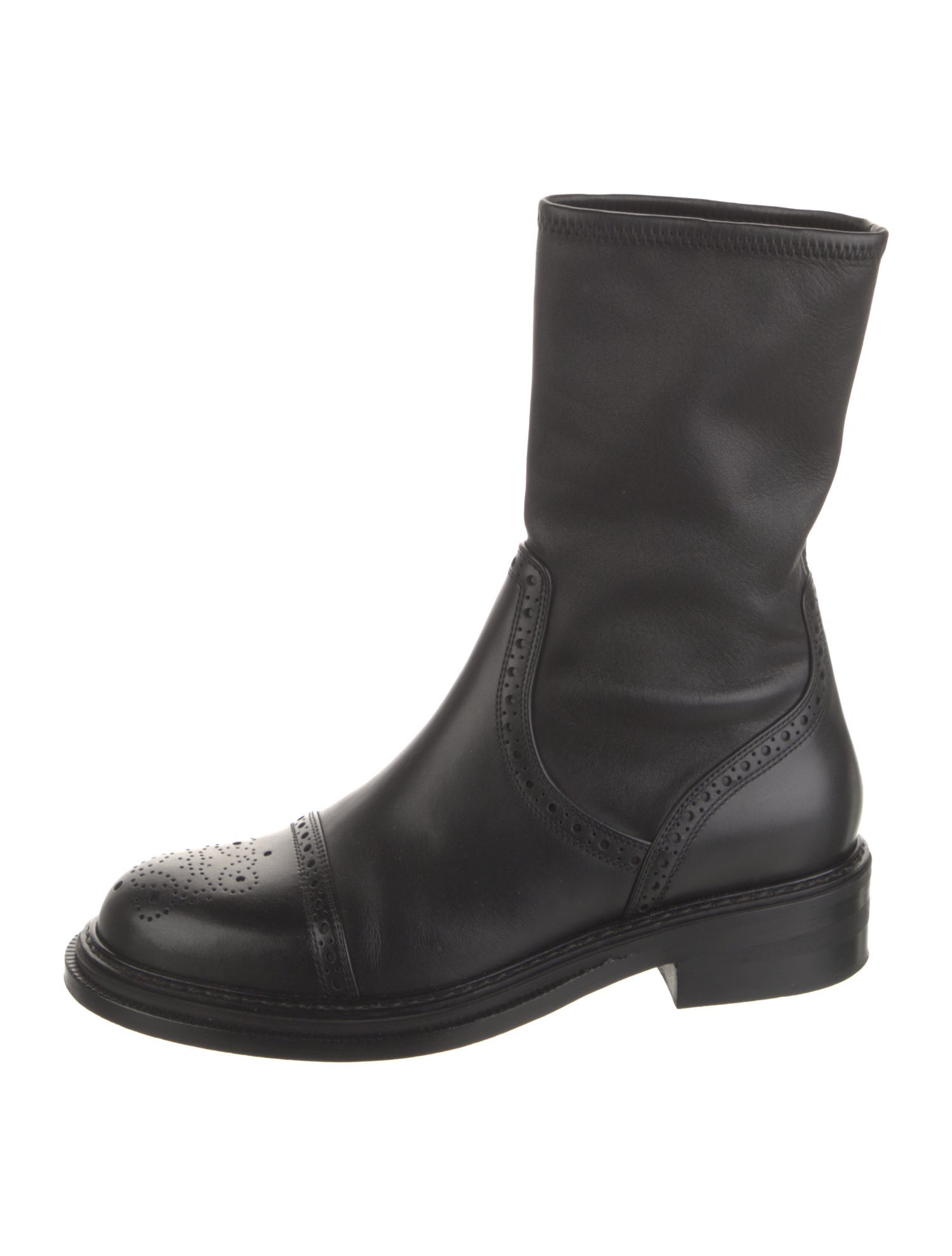 Loewe Leather Lasercut Accents Moto Boots