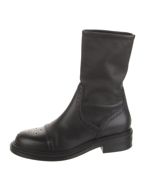 Loewe Leather Lasercut Accents Moto Boots