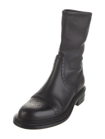 Loewe Leather Lasercut Accents Moto Boots