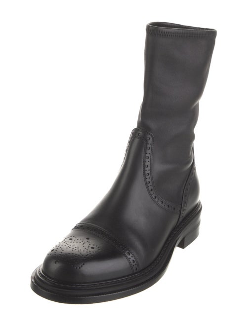 Loewe Leather Lasercut Accents Moto Boots