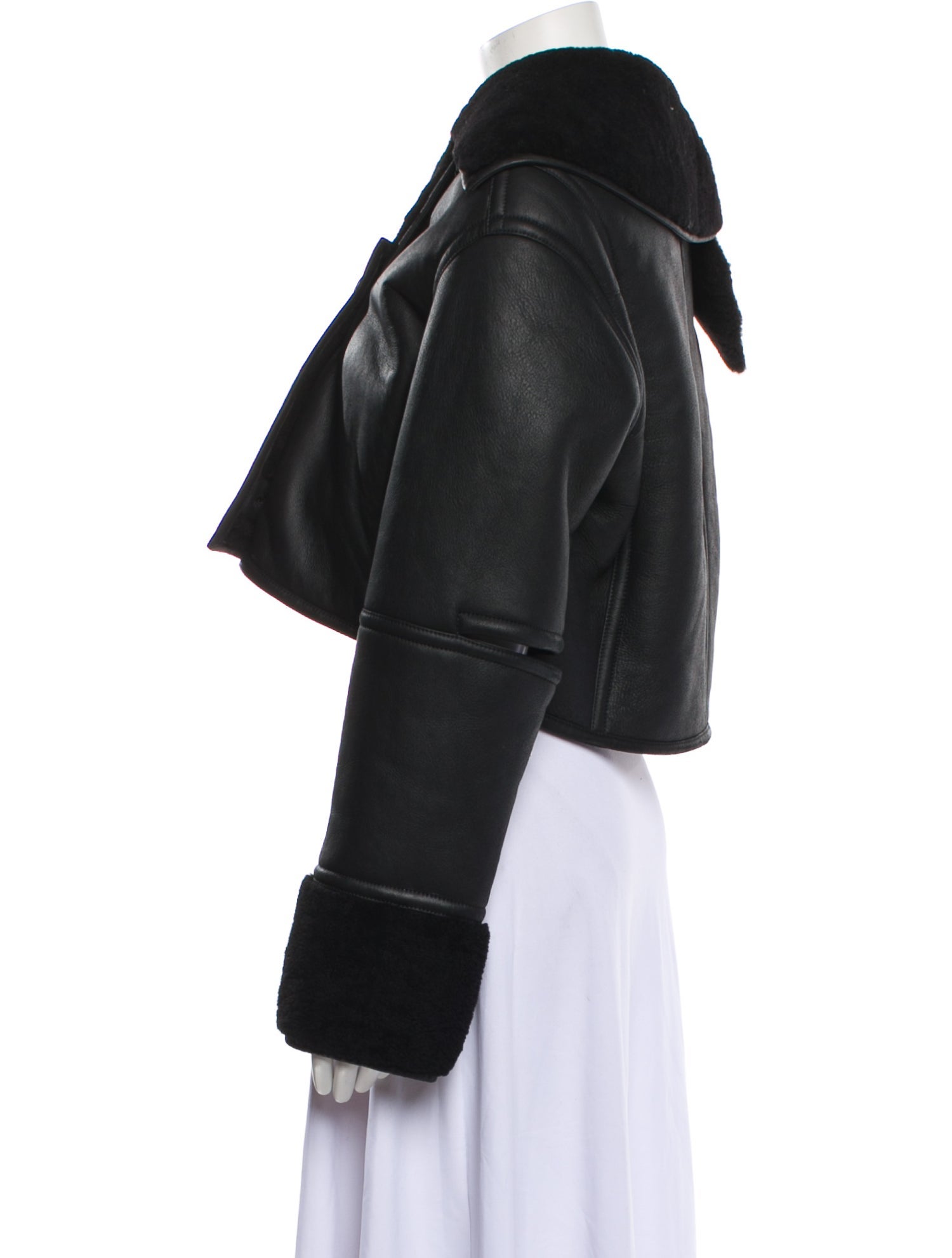 Loewe Cropped Lamb Leather Biker Jacket