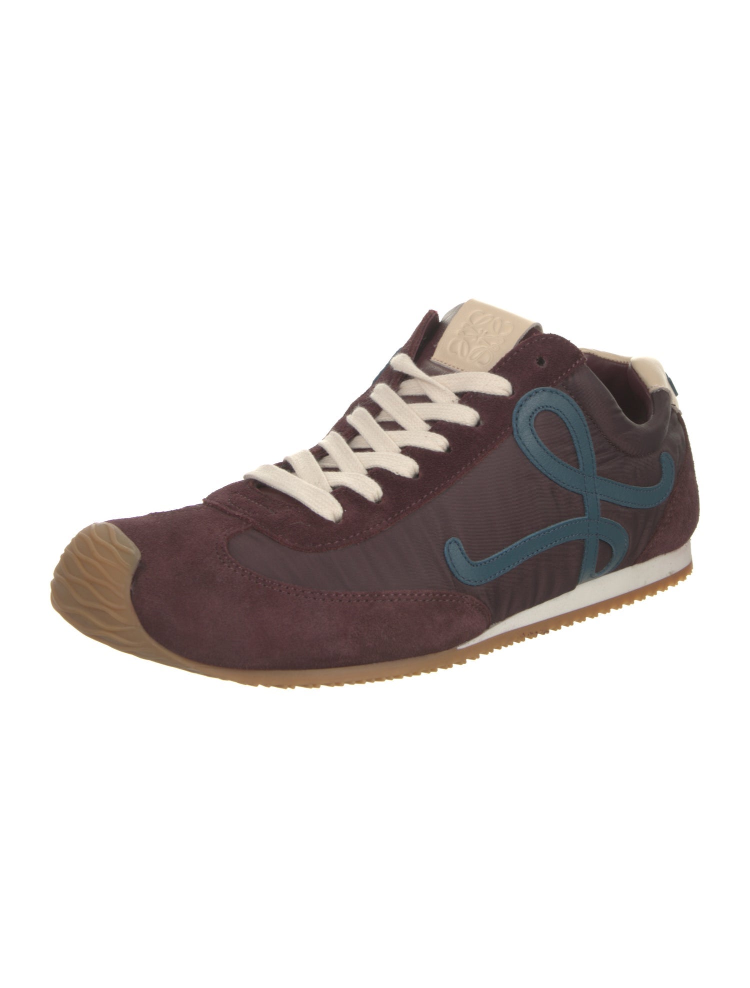 Loewe Suede Leather Trim Embellishment Sneakers