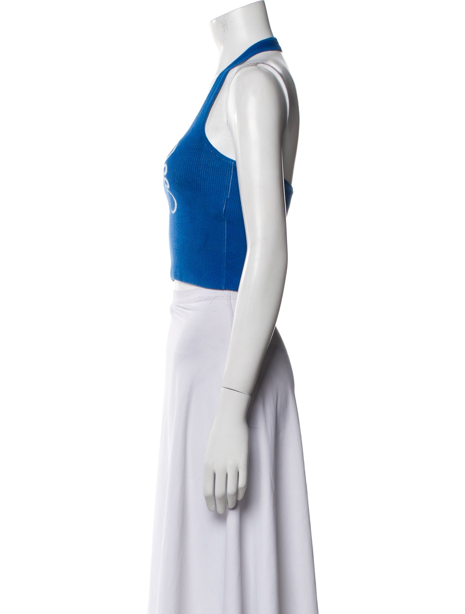 Loewe Graphic Print Halterneck Crop Top