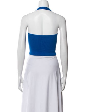 Loewe Graphic Print Halterneck Crop Top