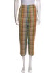 Loewe Plaid Print Straight Leg Pants