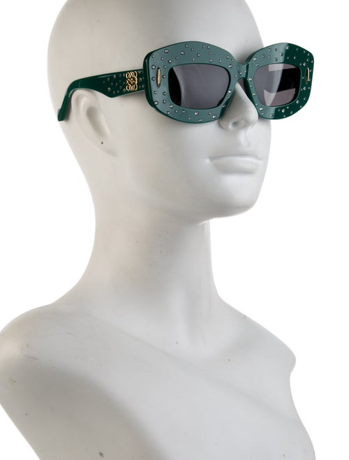 Loewe Pave' Screen Anagram Oversize Sunglasses