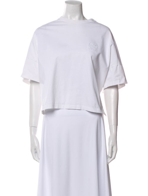 Loewe Crew Neck Short Sleeve Crop Top