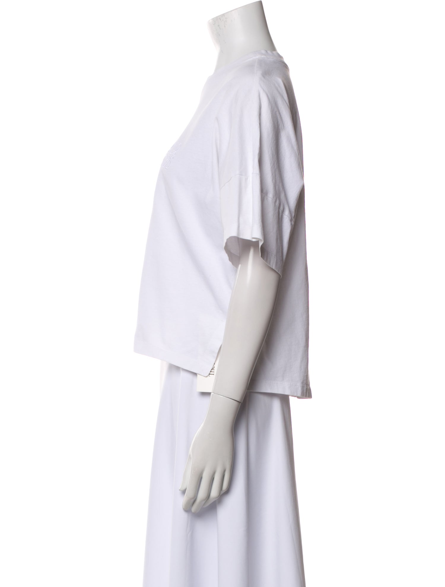 Loewe Crew Neck Short Sleeve Crop Top