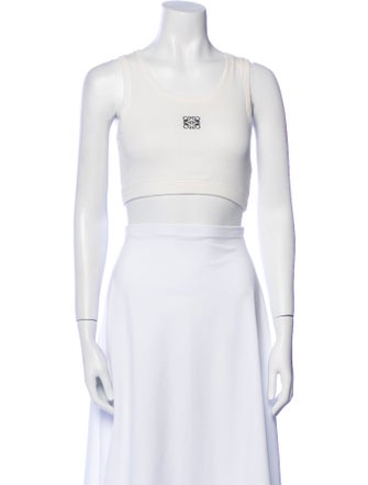 Loewe Scoop Neck Sleeveless Crop Top