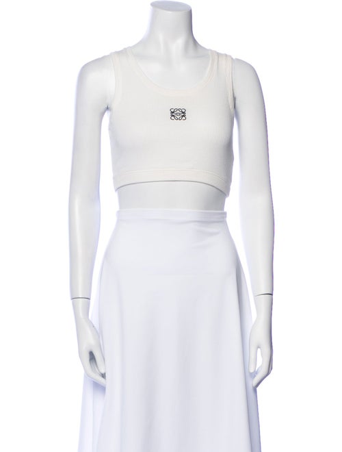 Loewe Scoop Neck Sleeveless Crop Top