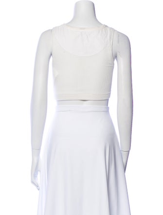 Loewe Scoop Neck Sleeveless Crop Top