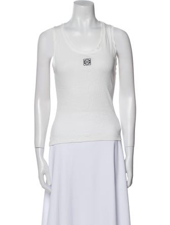 Loewe Graphic Print Scoop Neck Top