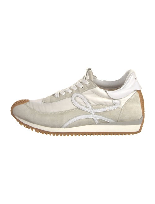 Loewe Suede Colorblock Pattern Sneakers