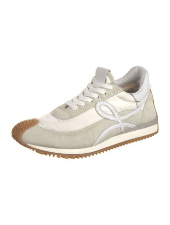 Loewe Suede Colorblock Pattern Sneakers