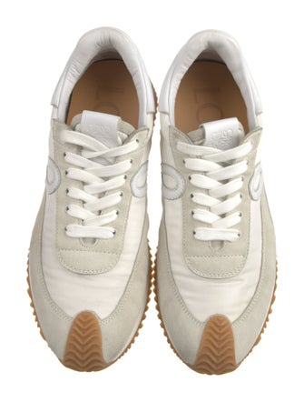 Loewe Suede Colorblock Pattern Sneakers
