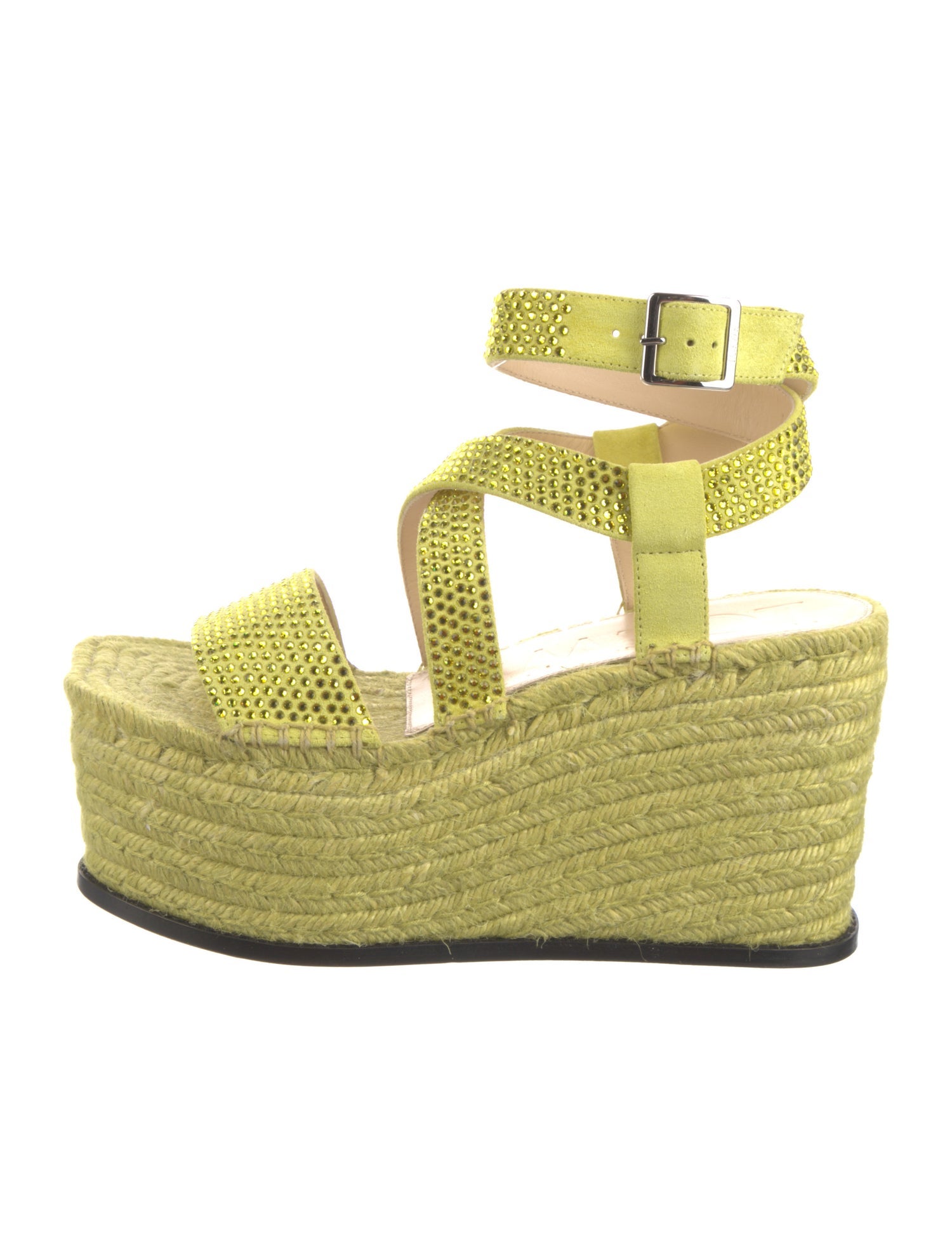 Loewe Raffia Crystal Embellishments Espadrilles