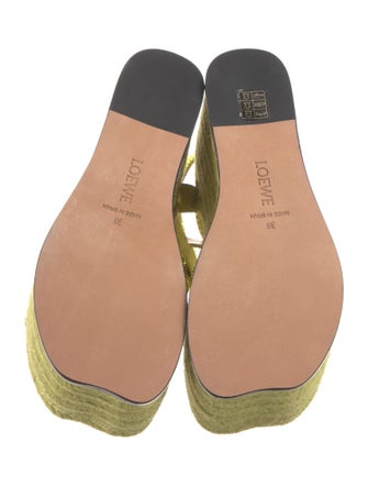 Loewe Raffia Crystal Embellishments Espadrilles