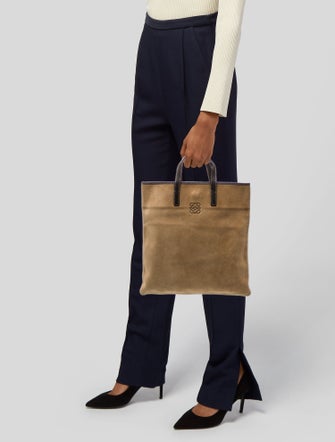 Loewe Suede Top Handle Bag