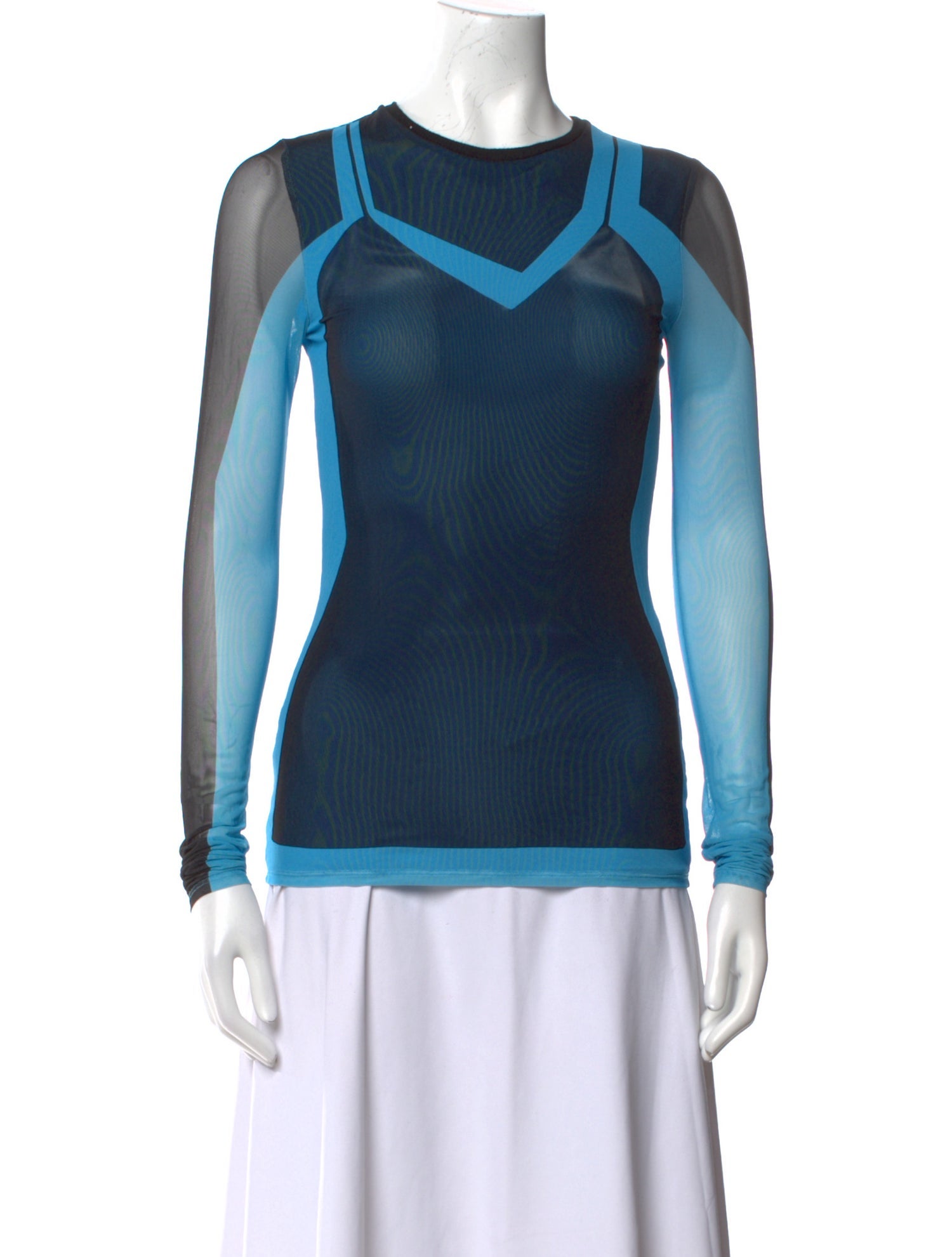 Loewe Colorblock Pattern Crew Neck Top