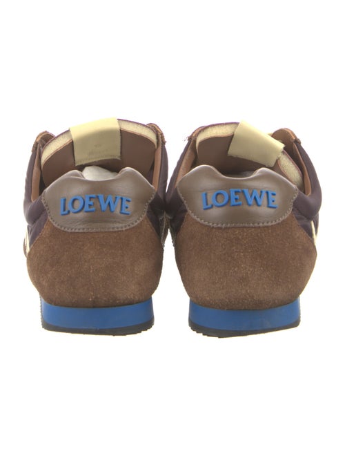 Loewe Suede Colorblock Pattern Sneakers
