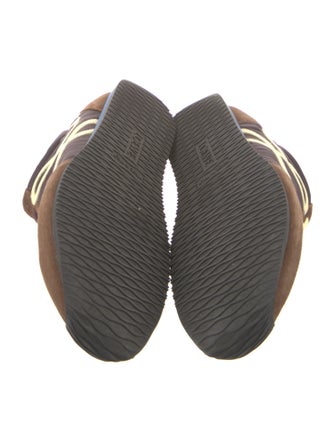 Loewe Suede Colorblock Pattern Sneakers